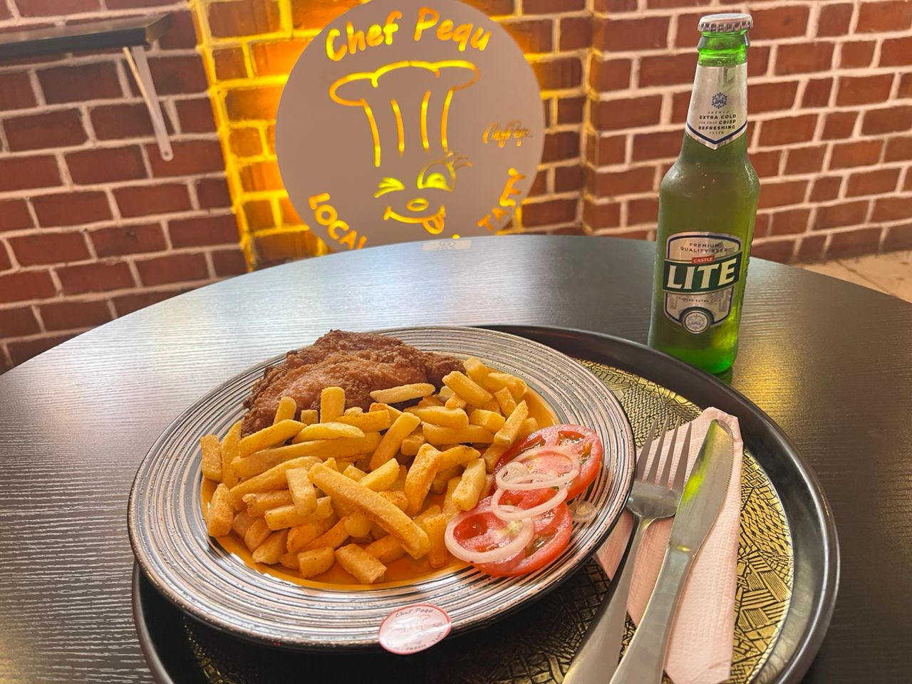 Chicken & Chips with Beer